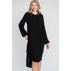 Minimal Long Sleeve Midi Dress